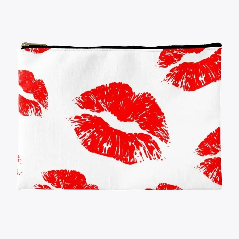 lips pouch with zipper